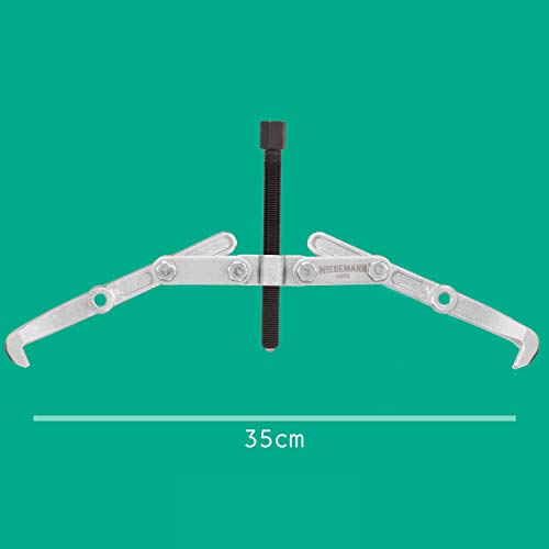 Extractor de rodamientos universal de 140 x 145mm con 2 brazos de WIESEMANN 1893 | Extractor con garras interior y exterior I Acero al cromo vanadio, cromado | 80584