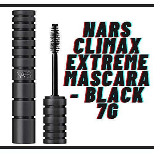 Extreme Nars Climax Mascara - Negro 7g, crea un aspecto sensacional de maquillaje de ojos, nuevo complejo de pigmentos cargados, innovador rimel que ofrece un volumen extremo, cuenta con un único cepillo de cerdas acanaladas XXXL