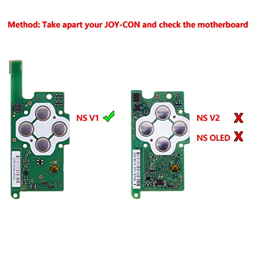 eXtremeRate DFS LED Botones Kit para Nintendo Switch Teclas de 7 Colores 9 Modos Control NS Joycon Botón de ABXY Gatillos Dirección Botones Luminosos para Joy-Con de Switch-No incluye Joycon(Símbolos)