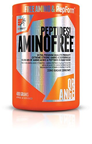 Extrifit Aminofree Peptides Paquete de 1 x 400g – Péptidos de Aminoácidos - BCAA - Arginina - Glutamina (Orange)