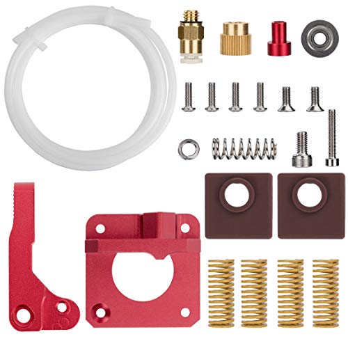 Extrusor Impresora 3D MK8 Extrusora Aleación de Aluminio con Tubo PTFE Muelles de Nivelación de Cama Engranaje de 40 Dientes para Series Ender 3 y CR10