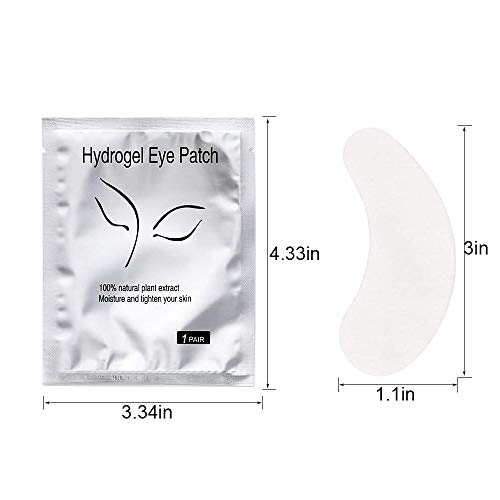 Eye Gel Pads,100 pares de Pestañas Lash Extension Pads Sin Pelusa, Eye Gel Parches Beauty Tool para Pro Salon Extensión individual de pestañas