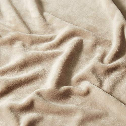 Fabulous Fabrics Terciopelo Stretch Tela de niqui – Beige Claro — Mercancia al Metro a Partir de 0,5m — para Coser de Chaquetas, Pantalones y Vestidos