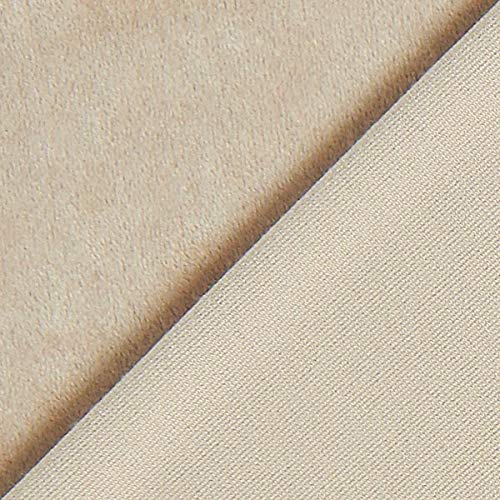 Fabulous Fabrics Terciopelo Stretch Tela de niqui – Beige Claro — Mercancia al Metro a Partir de 0,5m — para Coser de Chaquetas, Pantalones y Vestidos