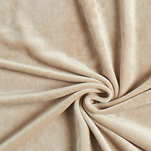 Fabulous Fabrics Terciopelo Stretch Tela de niqui – Beige Claro — Mercancia al Metro a Partir de 0,5m — para Coser de Chaquetas, Pantalones y Vestidos