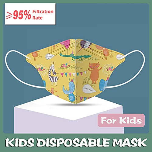 FACAIAFALO 50 Unidades Unisex Niños Desechables Infantil de Filtro de Elásticos Bufanda Moda Universal 5 Capa Elástico Earloop Neckerchief Chal Bandanas para 0-4 años