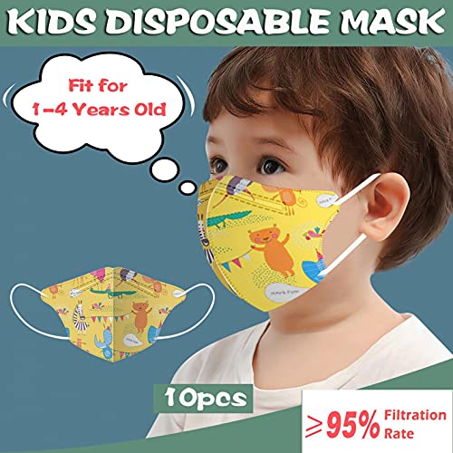 FACAIAFALO 50 Unidades Unisex Niños Desechables Infantil de Filtro de Elásticos Bufanda Moda Universal 5 Capa Elástico Earloop Neckerchief Chal Bandanas para 0-4 años