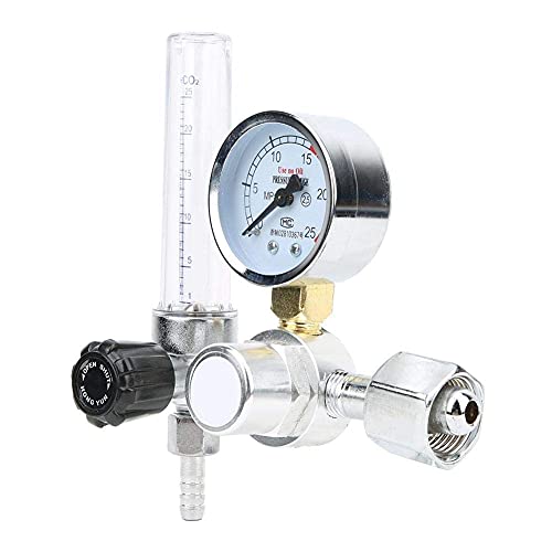 Fafeicy Argón CO2 Mig Tig Regulador del medidor de flujo, G 5/8 Aleación tipo de etapa única Argón CO2 Indicador de presión, para soldadura MIG y TIG