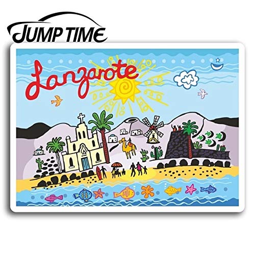 FAFPAY Sticker de Carro Jump Time for Lanzarote Islas canarias Pegatinas de Vinilo Pegatina portátil Paradas de Equipaje calcomanía de Ventana de Maletero Accesorios de Coche   Estilo A