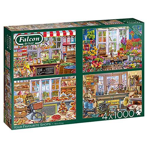 Falcon de luxe Your Favourite Shops 4 x 1000 pcs Puzzle - Rompecabezas (Puzzle rompecabezas, Arte, Niños y adultos, Niño/niña, 12 año(s), Interior) , color/modelo surtido