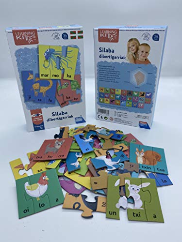 Falomir- Silaba Sibertigarriak. Juego de Mesa Educativo para Mejorar la lectoescritura. Puzle. (30033)