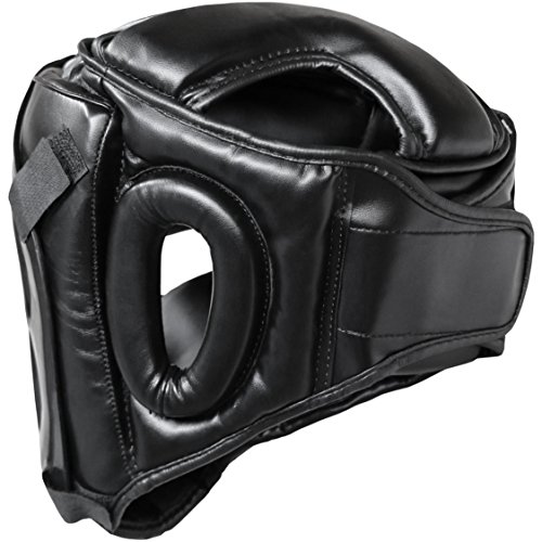 Farabi Sports Guardia Protector de Cabeza Cara de Ahorro de Casco con la Cara Frontal extraíble Grill (Black, Small)