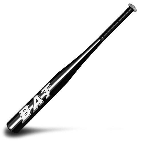 Farsler Bate de béisbol de aleación de aluminio de 25 pulgadas engrosado bate de béisbol defensa en el hogar y autodefensa personal (negro)