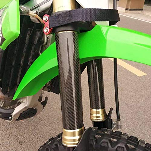 FastPro - Protector de horquilla delantera de fibra de carbono para motocicleta