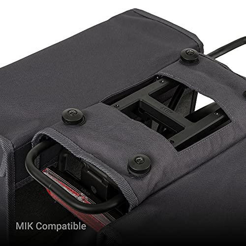 FastRider Hybrid Bolsa Doble para Bicicleta para Portaequipajes, Alforja Bicicleta 26 litros, Bolsa Impermeable, Reflectante, Montaje Sencillo, Poliéster Reciclado - Gris - 26L