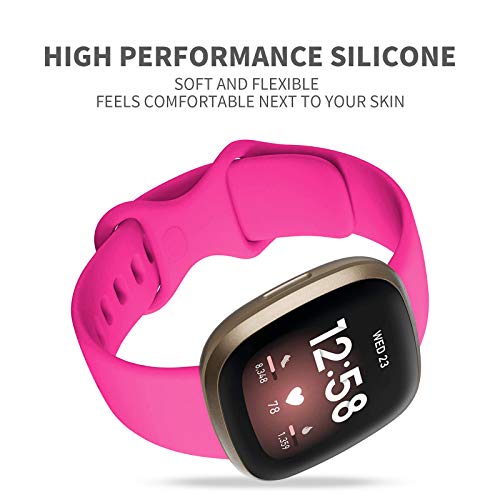 FatcatBand Correa Compatible con Fitbit Versa 3 / Fitbit Sense Correa, Classic Sport Banda de Repuesto de Pulsera de Silicona Suave Compatibles con Fitbit Versa 3 / Fitbit Sense