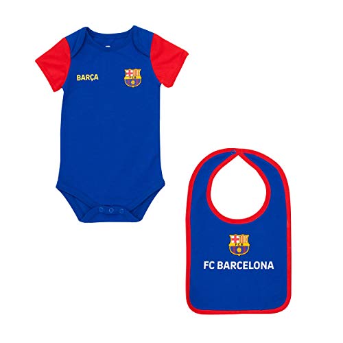 Fc Barcelone Body + Babero bébé Barca - Colección Oficial 18 Mes