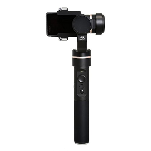 Feiyu Tech G5 - Gimbal estabilizador para GoPro y Cámara deportiva, 3 ejes, batería de 8 horas, Bluetooth, 360 grados, resistente a salpicaduras, color negro