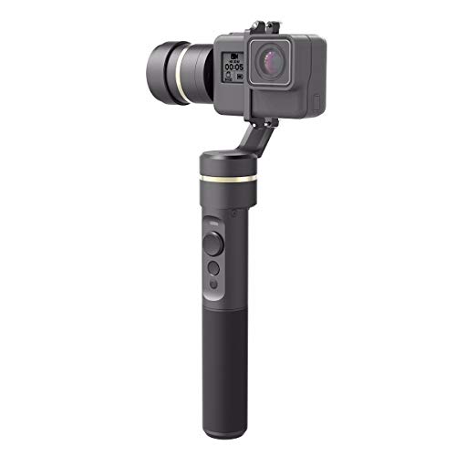 Feiyu Tech G5 - Gimbal estabilizador para GoPro y Cámara deportiva, 3 ejes, batería de 8 horas, Bluetooth, 360 grados, resistente a salpicaduras, color negro