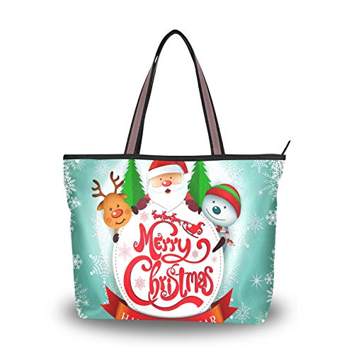 Feliz Navidad Bola de cristal Bolsos interesantes Monedero Compras para mujeres Niñas Señoras Bolso de mano para estudiantes Bolsos de hombro Correa liviana