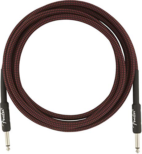 Fender 099-0820-061 Cable de instrumentos de la serie profesional - 10 '- STR / STR - Tweed rojo