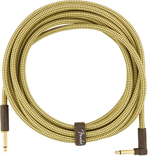 Fender 099-0820-082 Cable de instrumentos de la serie Deluxe, 18.6 ', STR / ANG, Tweed