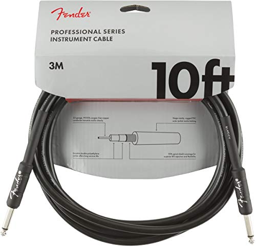 Fender Professional Series - Cable de transmisión (3 m), color negro