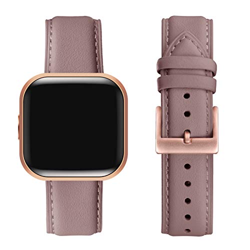 FENGLIN Compatible con correa Fitbit Versa 2/Fitbit Versa, correa de repuesto ajustable para Fitbit Versa 2/Fitbit Versa/Versa SE/Versa Lite(Mauve/RoseGold)