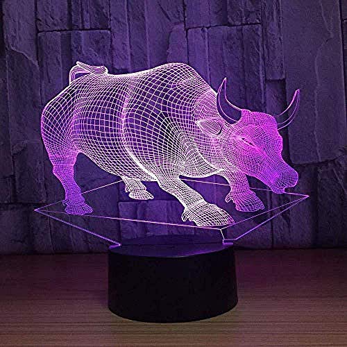 Festival 3D Visual/Lámpara de Escritorio con Botón Táctil para Niños/Gradientes Led Luz Nocturna/Iluminación USB para Dormir para Bebés/Regalos de Decoración del Hogar Escorpio-Escorpio