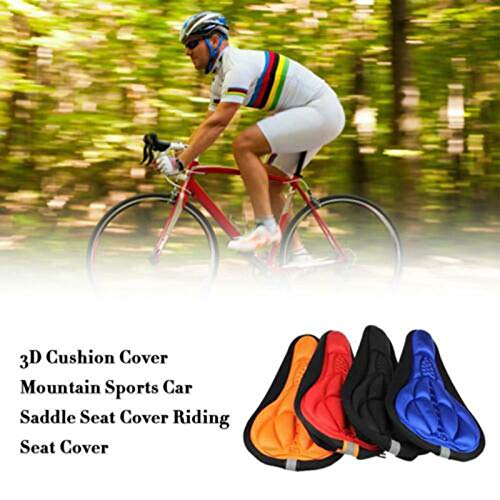 Festnight Bike 3D Saddle Seat Cover Bike Transpirable Soft Comfort Pad Cojín Acolchado (Naranja)