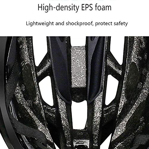 FFKL Cascos para Hombres Mountain Bike Safety Light for Road and Cross-Couth Country Motorcycle Helmets Full-Face Safety Helmets Hombres Y Mujeres De Esquí para MujerVIIPOO,Yellow-M/L（56-62cm）