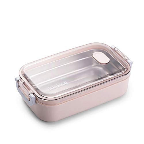 Fiambrera El Almuerzo De Acero Inoxidable 800 Ml Niños Caja De Almacenamiento Japón Contenedor De Alimentos De Picnic De La Escuela Portátil Conjunto Bento Box Con Bolsa De Almuerzo (Color : Green)