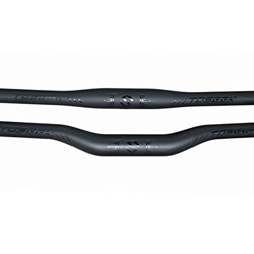 Fibra de Carbono Ligera del Manillar de Bicicleta 31,8mm Planas/Elevadoras MTB Manillar Road Bikes Manillar Icono Brillante 580/600/620/640/660/680/700/720/740/760mm,Flat,740mm