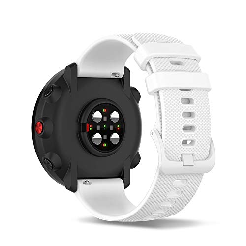 Ficocean Correa de Reloj Compatible con Polar Ignite /Polar Unite, Universal 20mm Correa de Silicona Pulsera de Repuesto Banda de Deportes Fitness (Blanco)