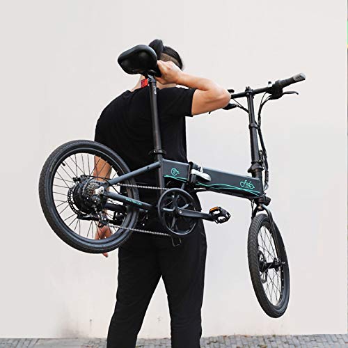 FIIDO D4S - Bicicleta eléctrica plegable para adultos, 36 V, bicicleta eléctrica plegable de 20 pulgadas, guía de larga distancia de 80 km, recibida entre 5 y 7 días, color negro