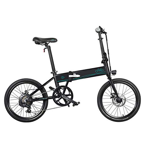 FIIDO D4S - Bicicleta eléctrica plegable para adultos, 36 V, bicicleta eléctrica plegable de 20 pulgadas, guía de larga distancia de 80 km, recibida entre 5 y 7 días, color negro