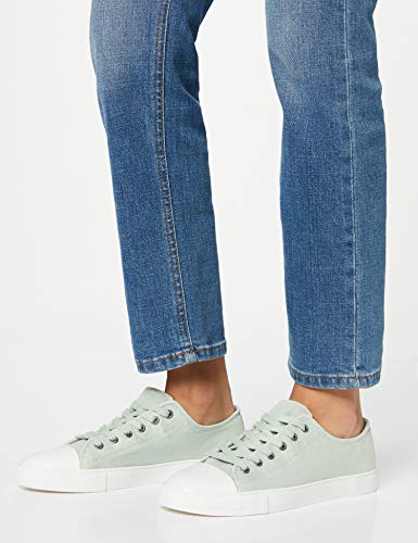 find. Low-Top Canvas Zapatillas Altas, Grün (Washed Green), 37 EU