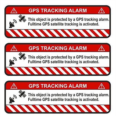 Finest-Folia 3 pegatinas para GPS para bicicleta, moto, coche, alarma, antirrobo, R057, color blanco