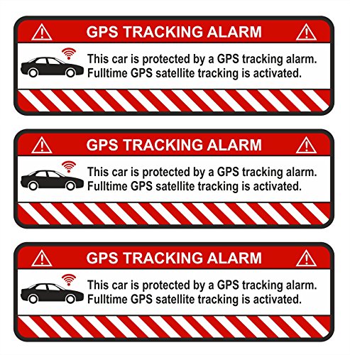Finest-Folia 9 pegatinas para GPS para bicicleta, moto, coche, alarma, antirrobo, seguro (blanco, R054 para coche)