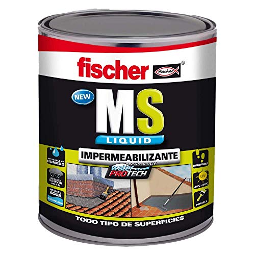 Fischer 1 Impermeabilizante, Negro, MS Liquido 1 Kg, negro