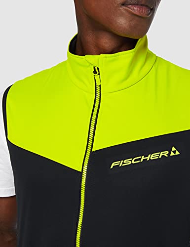 Fischer Sports WS Vest Light-Oestersund - Chaleco para Hombre, otoño/Invierno, Hombre, Color Negro/Amarillo, tamaño XX-Large