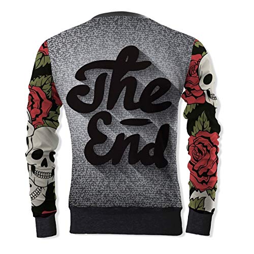 FISHIKII | Sudadera Calavera - 100% Poliéster - Todas Las Temporadas 2020 - Hombre | Multicolor | M