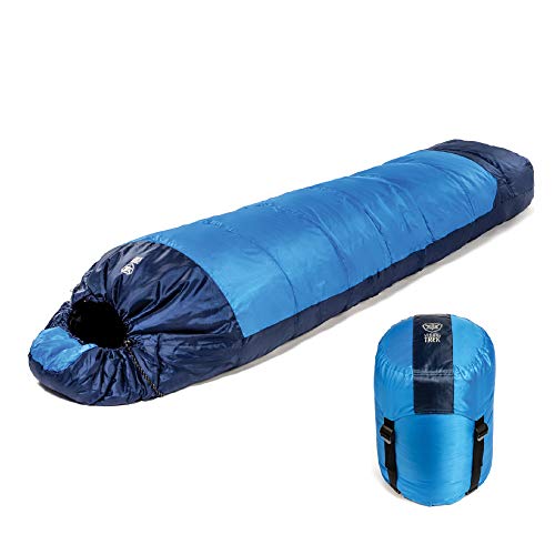 FIT NATION Viking Trek Saco de dormir invierno y verano - 350 g. de relleno cálido y transpirable. Sacos de dormir adultos / adolescentes / niños para festivales, senderismo y mochileros.