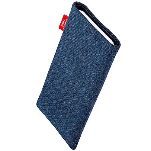 FITBAG Jive Azul Funda para móvil. Funda de Tela Azul con Forro de Microfibra Interior para Apple iPhone 12 / iPhone 12 Pro/iPhone 13 / iPhone 13 Pro