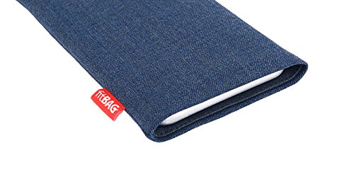 FITBAG Jive Azul Funda para móvil. Funda de Tela Azul con Forro de Microfibra Interior para Apple iPhone 12 / iPhone 12 Pro/iPhone 13 / iPhone 13 Pro