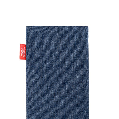 FITBAG Jive Azul Funda para móvil. Funda de Tela Azul con Forro de Microfibra Interior para Apple iPhone 12 / iPhone 12 Pro/iPhone 13 / iPhone 13 Pro