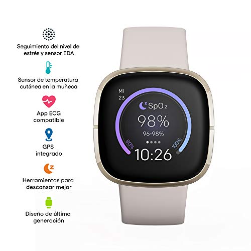 Fitbit Oferta Incluye el Smartwatch Sense con Herramientas de la Salud del corazón, y una Correa Adicional