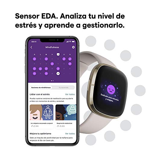 Fitbit Oferta Incluye el Smartwatch Sense con Herramientas de la Salud del corazón, y una Correa Adicional