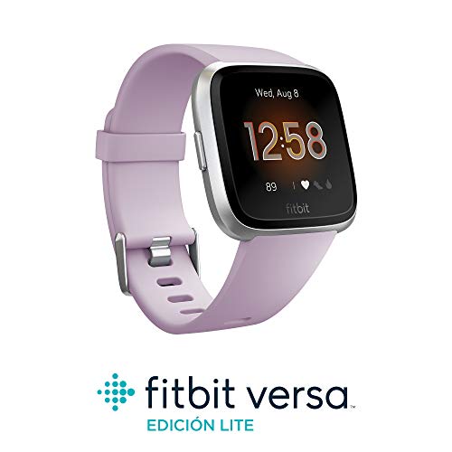 Fitbit Versa Lite - Reloj Deportivo Smartwatch, Adultos Unisex, Lila/Plata Aluminio, Talla única