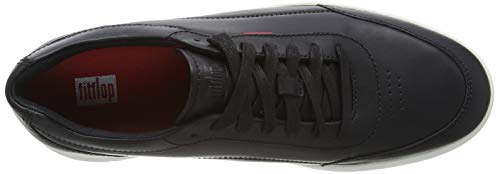Fitflop Rally X Sneaker-Leather, Zapatillas Hombre, Negro (Black), 42 EU
